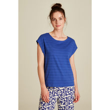 Lade das Bild in den Galerie-Viewer, Tranquillo Ajour Jersey Shirt dazzling blue