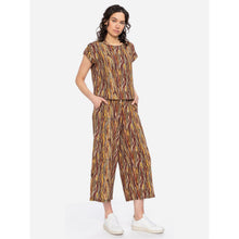 Lade das Bild in den Galerie-Viewer, Ato Berlin EcoVero Shirt 'Leo' yellow/brown