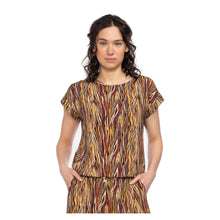 Lade das Bild in den Galerie-Viewer, Ato Berlin EcoVero Shirt 'Leo' yellow/brown