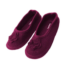 Lade das Bild in den Galerie-Viewer, Bacinas Filzhausschuhe Ballerina orchidee