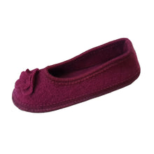 Lade das Bild in den Galerie-Viewer, Bacinas Filzhausschuhe Ballerina orchidee