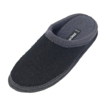 Lade das Bild in den Galerie-Viewer, Bacinas Filzhausschuhe Pantoffel black/grey