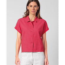 Lade das Bild in den Galerie-Viewer, HempAge Hanf Kurzarmbluse magnolia