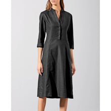 Lade das Bild in den Galerie-Viewer, HempAge Hanf Hemdblusenkleid schwarz