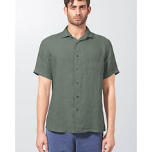Lade das Bild in den Galerie-Viewer, HempAge 100% Hanf Kurzarmhemd moss