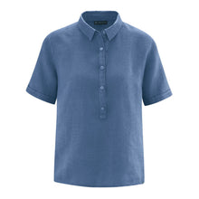Lade das Bild in den Galerie-Viewer, HempAge 100% Hanf Schlupfbluse blueberry