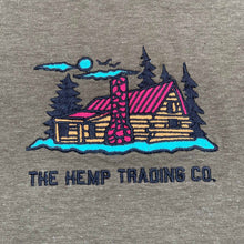 Lade das Bild in den Galerie-Viewer, THTC Hanf T-Shirt Mountain LIfe Stickerei khaki