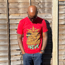 Lade das Bild in den Galerie-Viewer, THTC Hanf T-Shirt Tribes Soundsystem rot