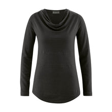 Lade das Bild in den Galerie-Viewer, HempAge Hanf Langarm Shirt schwarz