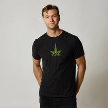 Lade das Bild in den Galerie-Viewer, THTC Hanf T-Shirt Oberon Leaf Stickerei schwarz