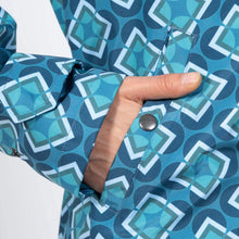 Lade das Bild in den Galerie-Viewer, Chapati Regenmantel Rainy blue tiles