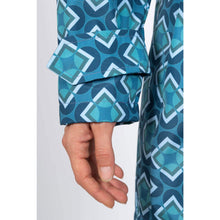 Lade das Bild in den Galerie-Viewer, Chapati Regenmantel Rainy blue tiles