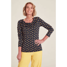 Lade das Bild in den Galerie-Viewer, Tranquillo Jersey Shirt mit Wasserfallausschnitt garland