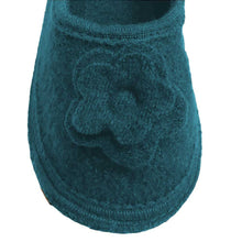 Lade das Bild in den Galerie-Viewer, Bacinas Filzhausschuhe Ballerina petrol
