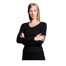 Lade das Bild in den Galerie-Viewer, The Hemp Line Enges Hanf Langarm Shirt schwarz