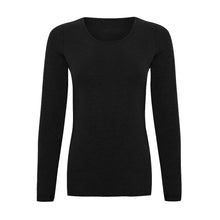 Lade das Bild in den Galerie-Viewer, The Hemp Line Enges Hanf Langarm Shirt schwarz