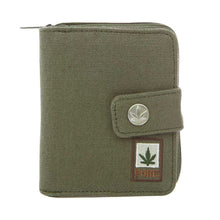 Lade das Bild in den Galerie-Viewer, PURE Hanf Reißverschluss Börse khaki