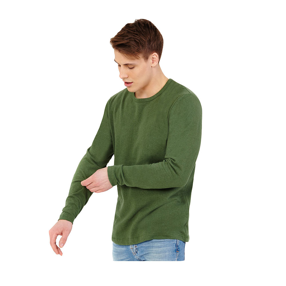 The Hemp Line Hanf Langarm Shirt green