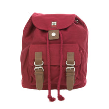 Lade das Bild in den Galerie-Viewer, PURE Kleiner Hanf Rucksack bordeaux