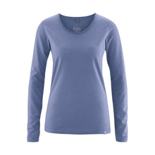 Lade das Bild in den Galerie-Viewer, HempAge Hanf Langarm Shirt blueberry
