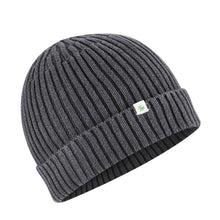 Lade das Bild in den Galerie-Viewer, HempAge Hanf Strickmütze anthrazit