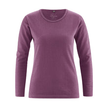 Lade das Bild in den Galerie-Viewer, HempAge Hanf Langarm Shirt purple
