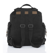 Lade das Bild in den Galerie-Viewer, PURE Hanf Rucksack mit 3 Außentaschen schwarz