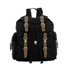 Lade das Bild in den Galerie-Viewer, PURE Hanf Rucksack mit 3 Außentaschen schwarz