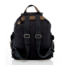 Lade das Bild in den Galerie-Viewer, PURE Hanf Rucksack mit 4 Außentaschen schwarz