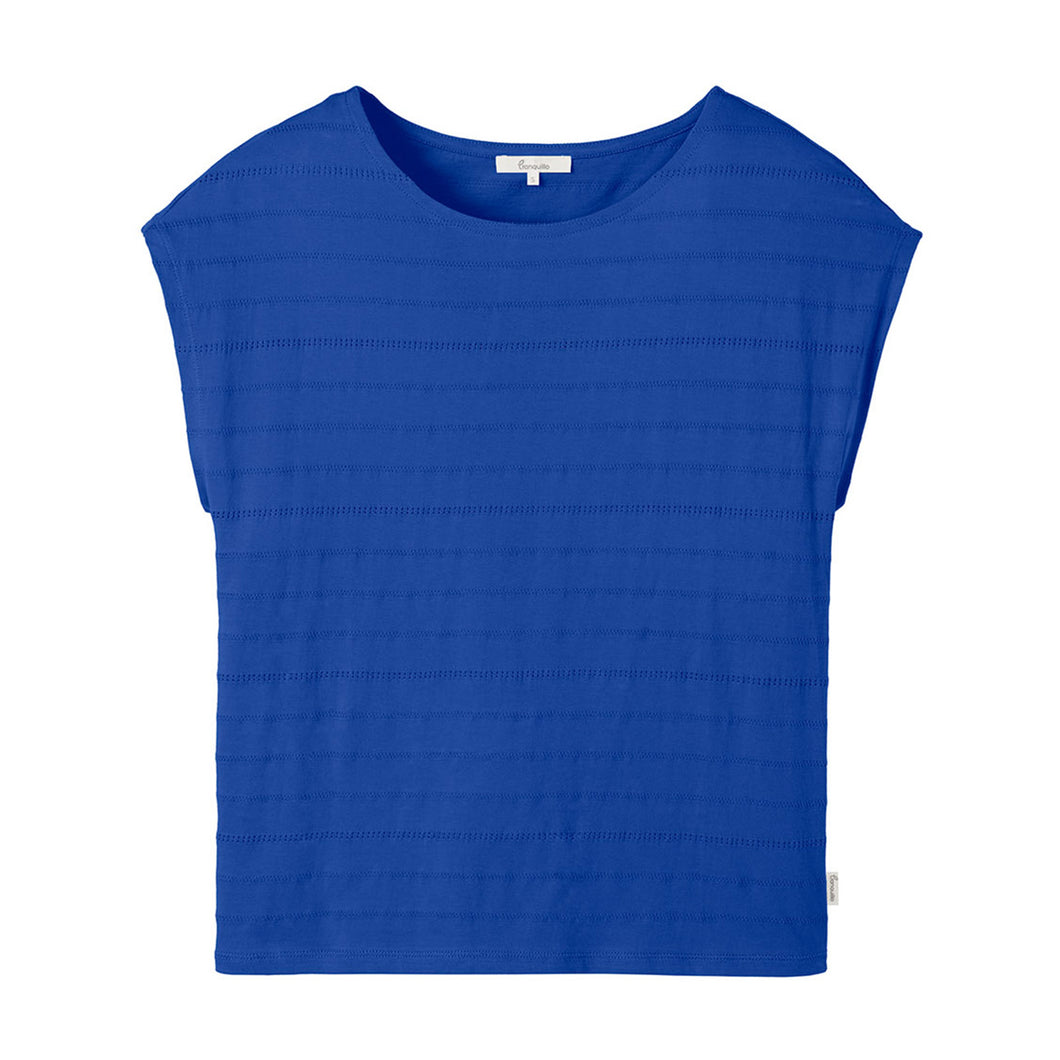 Tranquillo Ajour Jersey Shirt dazzling blue