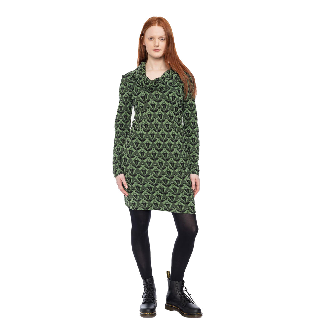 Ato Berlin Kleid ‚Halbmond‘ grün/schwarz