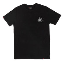 Lade das Bild in den Galerie-Viewer, THTC Backprint Hanf T-Shirt Back 2 The Real schwarz
