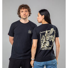 Lade das Bild in den Galerie-Viewer, THTC Backprint Hanf T-Shirt Back 2 The Real schwarz
