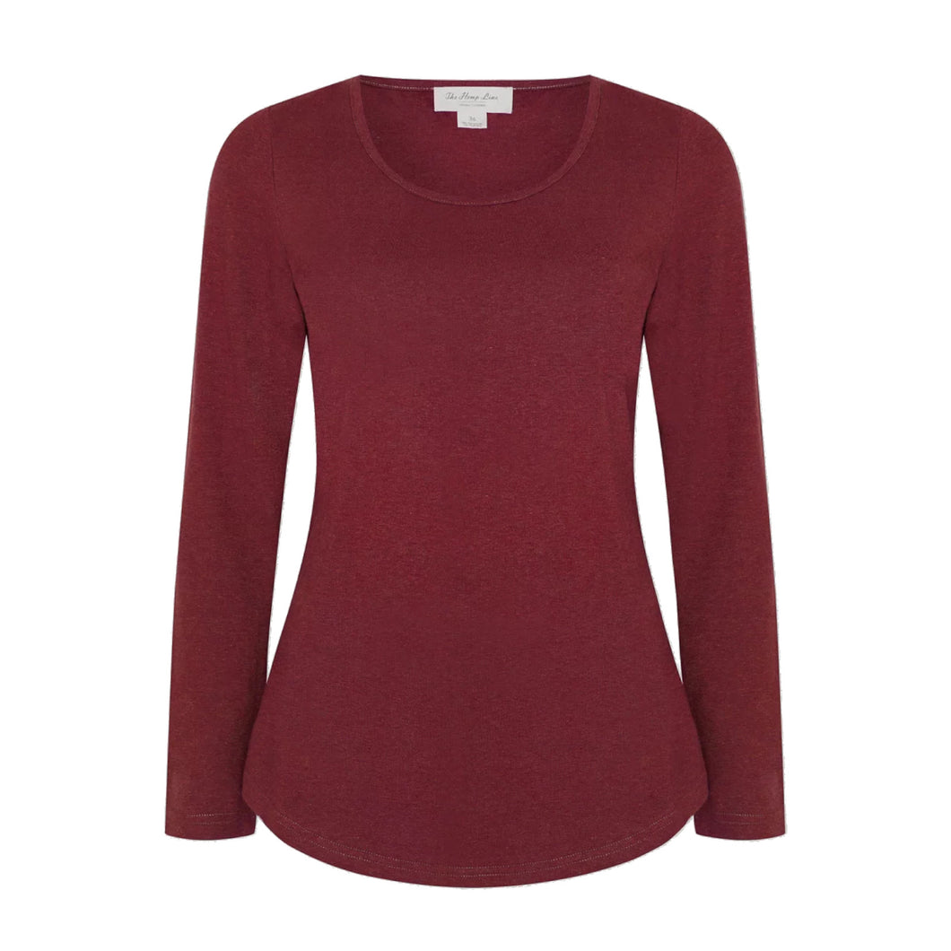 The Hemp Line Hanf Langarm Shirt tawny port