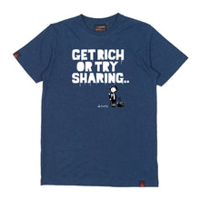 Lade das Bild in den Galerie-Viewer, THTC Hanf T-Shirt Get Rich blau
