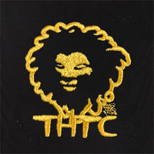 Lade das Bild in den Galerie-Viewer, THTC Hanf T-Shirt Gold Lion Stickerei schwarz
