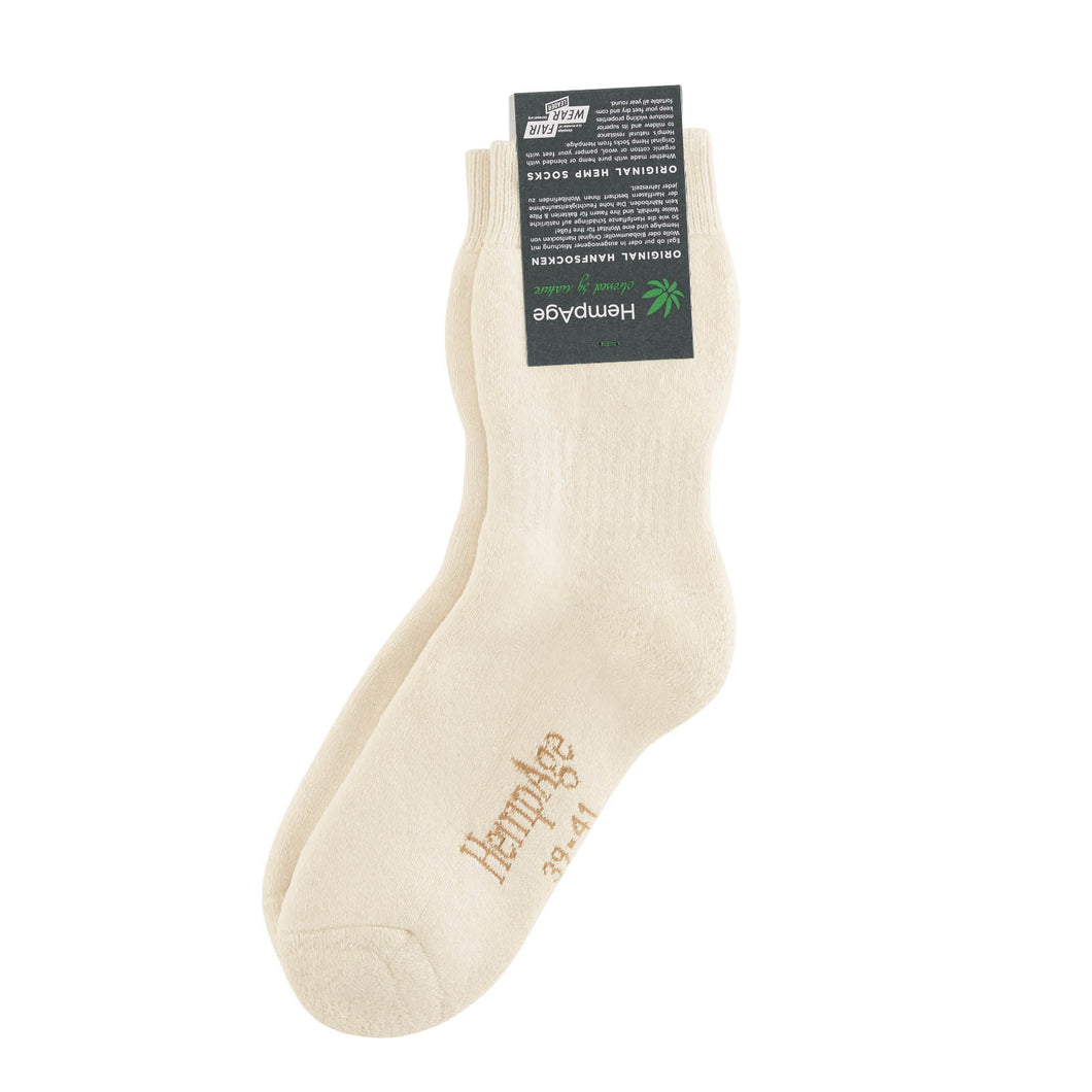 HempAge Hanf Frottee Socken natur