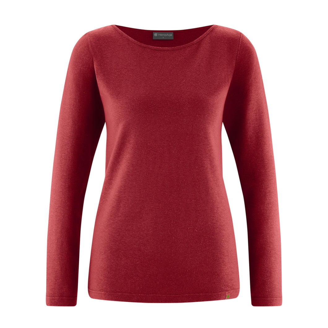 HempAge Hanf Langarm Shirt ruby