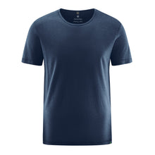 Lade das Bild in den Galerie-Viewer, HempAge Hanf Flatlock T-Shirt navy
