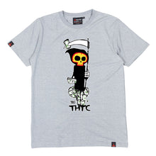 Lade das Bild in den Galerie-Viewer, THTC Hanf T-Shirt Bling Reaper grau
