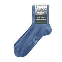 Lade das Bild in den Galerie-Viewer, HempAge 98% Hanf Socken blueberry
