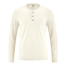 Lade das Bild in den Galerie-Viewer, HempAge Hanf Henley-Shirt Langarm off-white
