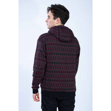 Lade das Bild in den Galerie-Viewer, Chapati Jacquard Hoodie burg rombus
