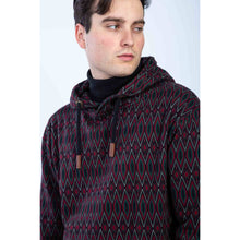 Lade das Bild in den Galerie-Viewer, Chapati Jacquard Hoodie burg rombus
