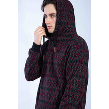 Lade das Bild in den Galerie-Viewer, Chapati Jacquard Hoodie burg rombus
