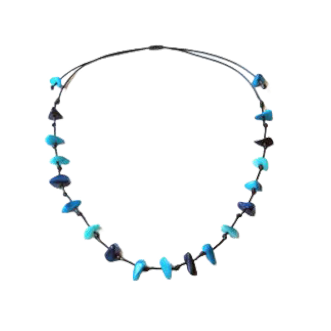 Green Age Tagua Kette Zarita blau