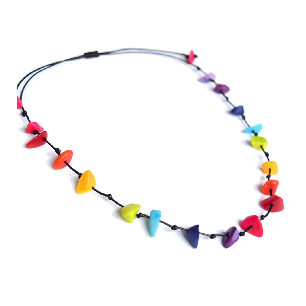 Green Age Tagua Kette Zarita rainbow