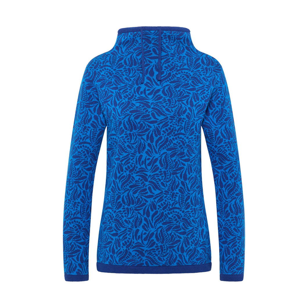 Tranquillo Jacquard Pullover blue paisley
