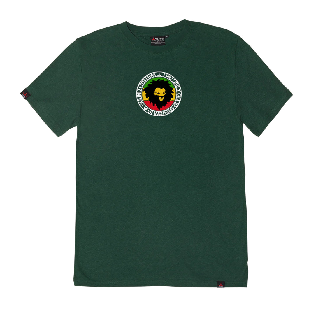 THTC Hanf T-Shirt System of a Mau Stickerei grün