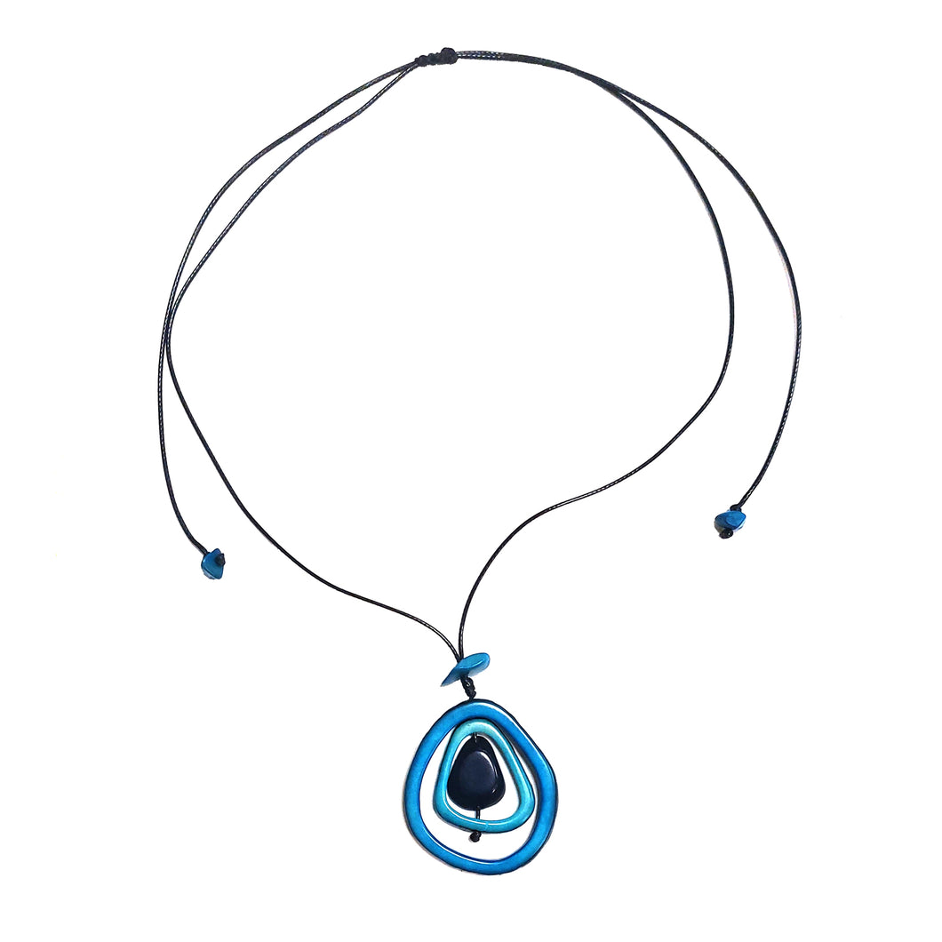 Green Age Tagua Kette Agnes blau